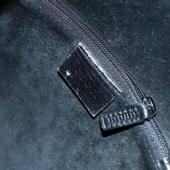 GUCCI Hand Bag Suede Outlet Black 001 3738 Auth 74647 - Picture 10 of 16